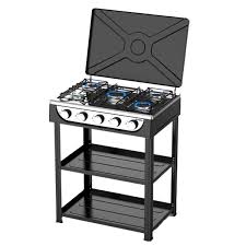 Decakila Five Burner Gas Stove With Shelf Kmgs019b