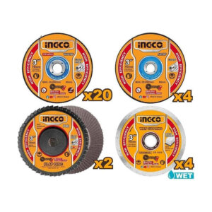 Ingco 30 Pieces Cutting & Grinding Disc Set  MCD07630