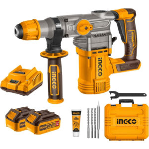 Ingco Brushless Lithium-Ion Rotary Hammer With Two 20V 4.0Ah Batteries  CRHLI202882