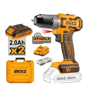 Ingco Lithium-Ion Brushless Cordless Hammer Impact Drill with Two 20V 2.0Ah Batteries & Charger  CIDLI20508