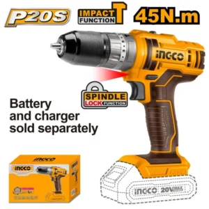 Ingco Lithium-Ion Cordless Hammer Impact Drill 20V   CIDLI201455