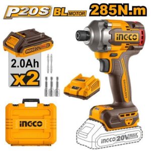 Ingco Lithium-Ion Cordless Impact Driver With Two 20V 2.0Ah Batteries  CIRLI2028